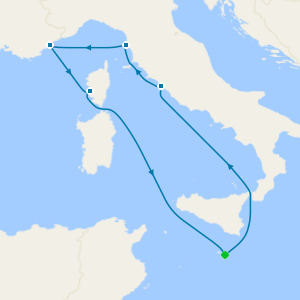 Italy & France from Malta