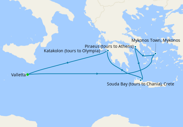 Cruise Itinerary Map