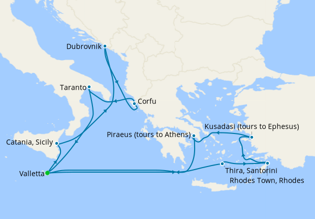 Cruise Itinerary Map
