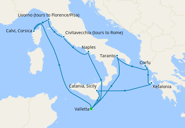 Cruise Itinerary Map