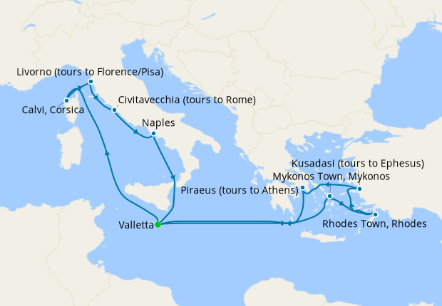 Cruise Itinerary Map