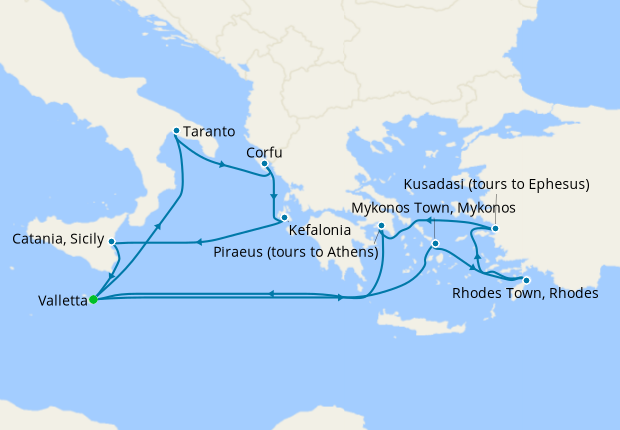 Cruise Itinerary Map