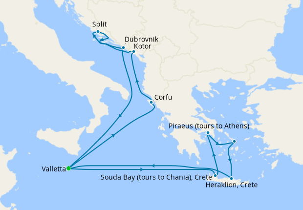 Cruise Itinerary Map