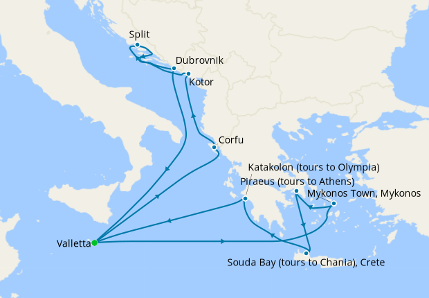 Cruise Itinerary Map