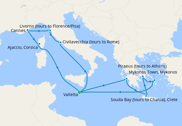 Cruise Itinerary Map