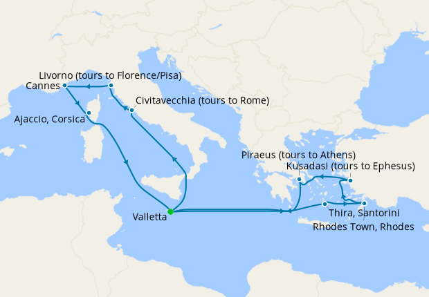 Cruise Itinerary Map
