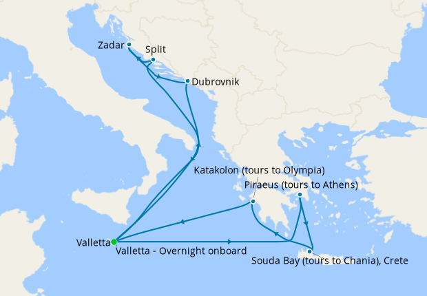 Cruise Itinerary Map