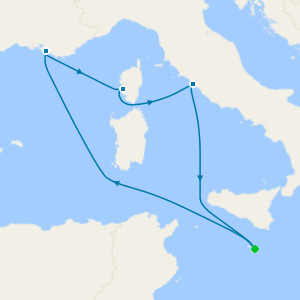 France & Italy from Malta