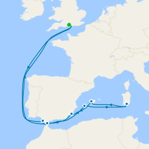 Western Mediterranean from Southampton