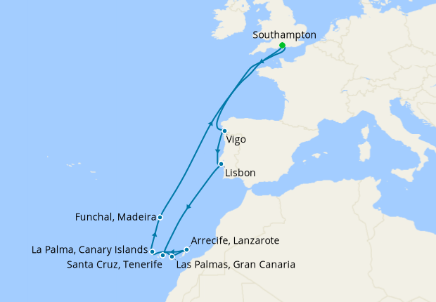 Cruise Itinerary Map