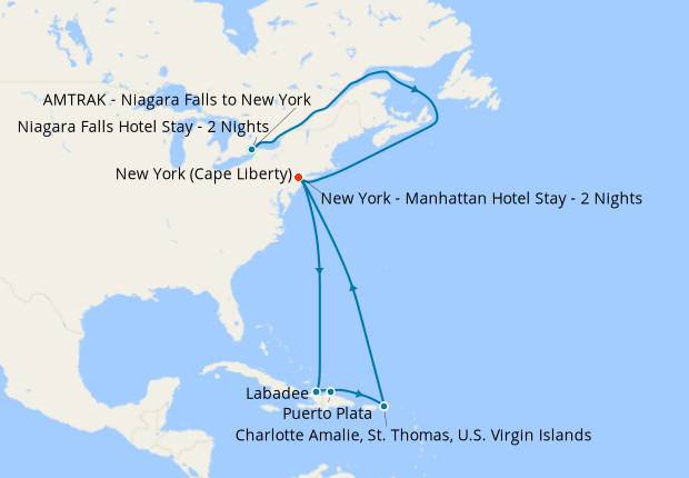 Cruise Itinerary Map