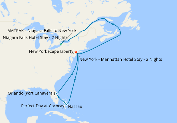 Cruise Itinerary Map
