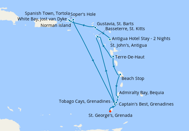 Cruise Itinerary Map