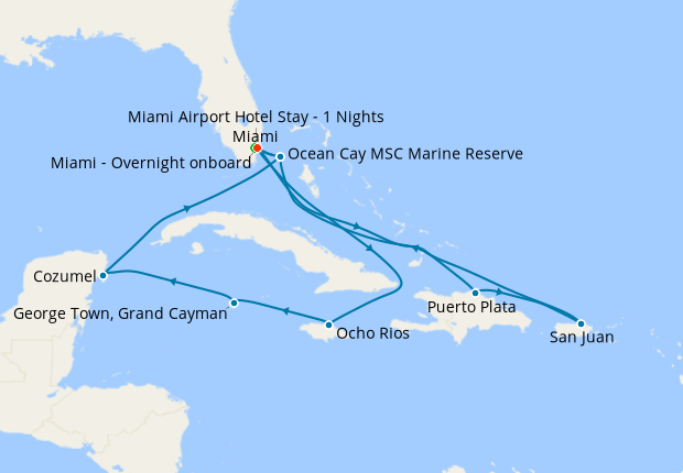 Cruise Itinerary Map