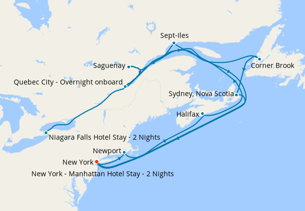 Cruise Itinerary Map
