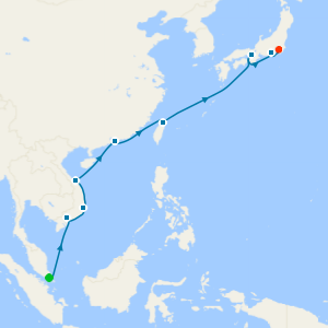 Southeast Asia & Japan from Singapore to Tokyo