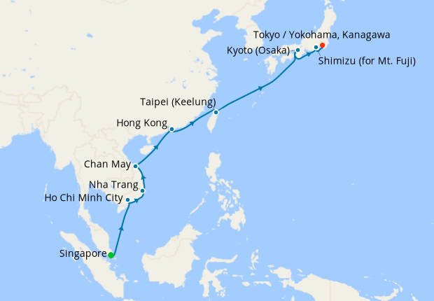 Cruise Itinerary Map