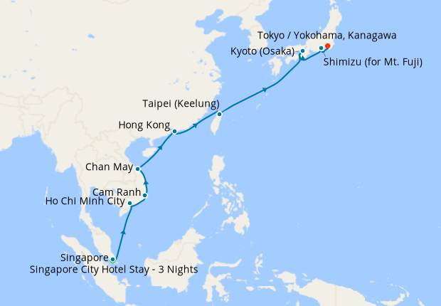 Cruise Itinerary Map
