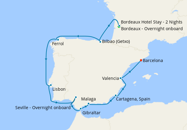 Cruise Itinerary Map