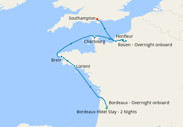 Cruise Itinerary Map