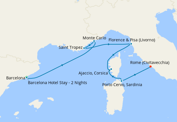 Cruise Itinerary Map