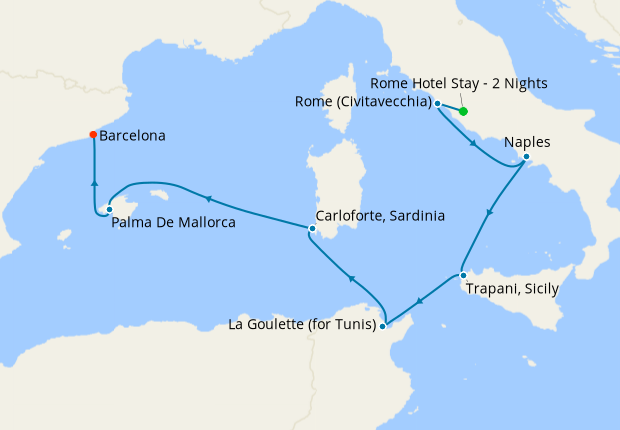 Cruise Itinerary Map
