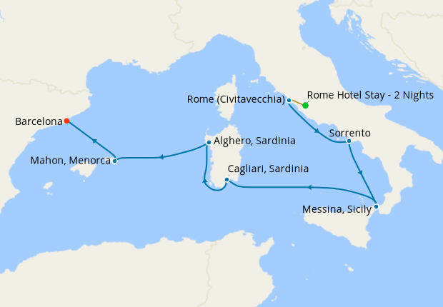 Cruise Itinerary Map