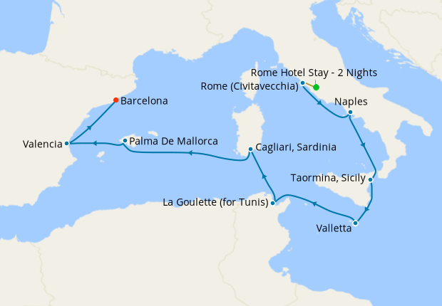 Cruise Itinerary Map