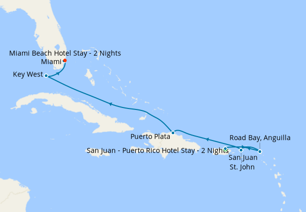 Cruise Itinerary Map