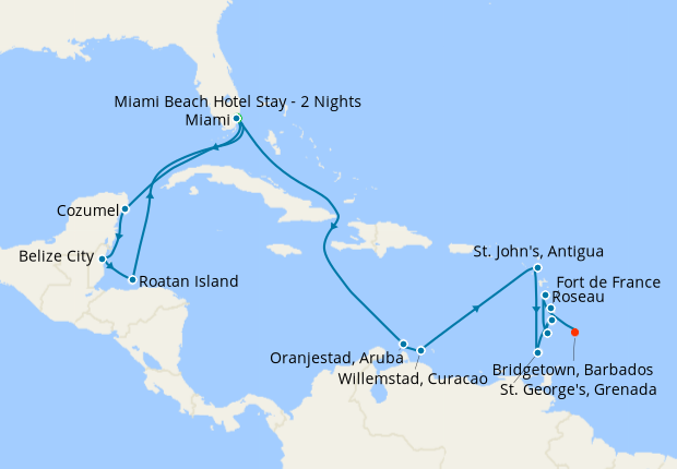 Cruise Itinerary Map