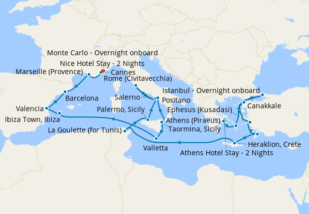 Cruise Itinerary Map