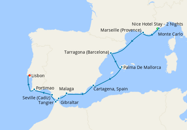 Cruise Itinerary Map
