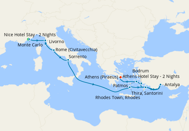 Cruise Itinerary Map