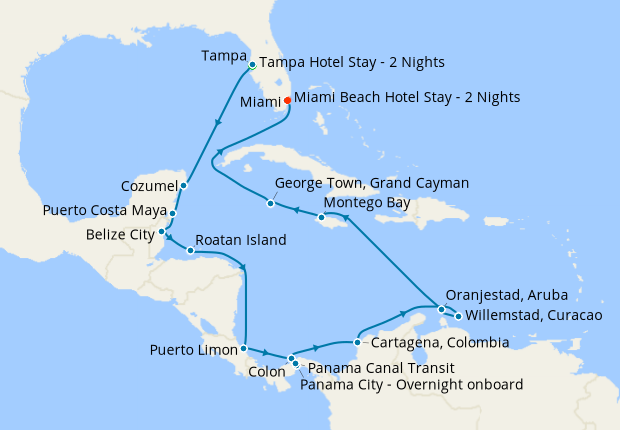Cruise Itinerary Map