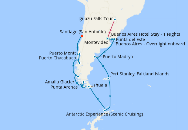 Cruise Itinerary Map