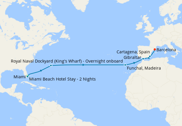 Cruise Itinerary Map