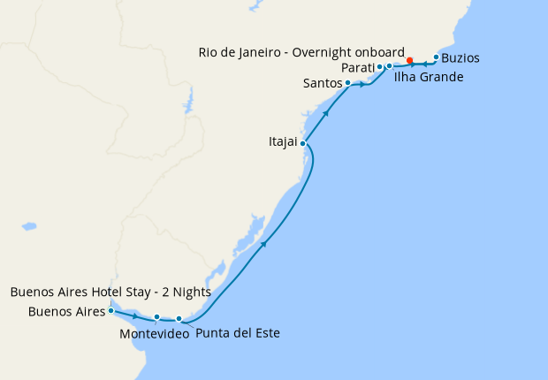 Cruise Itinerary Map