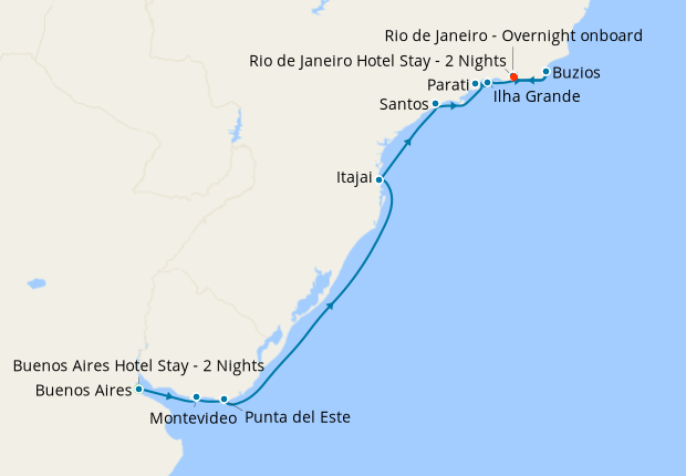 Cruise Itinerary Map
