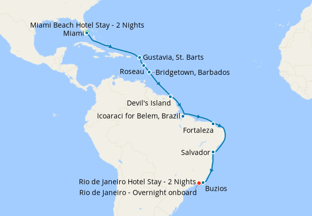 Cruise Itinerary Map