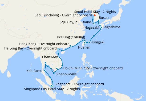 Cruise Itinerary Map