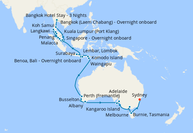 Cruise Itinerary Map