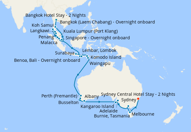 Cruise Itinerary Map
