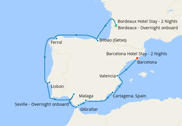 Cruise Itinerary Map