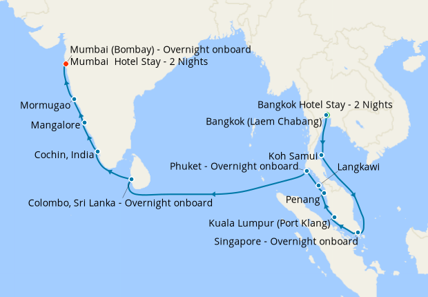 Cruise Itinerary Map