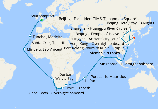 Cruise Itinerary Map
