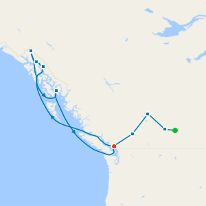 Rocky Mountaineer Discovery Tour & Alaska with Inside Passage from Vancouver