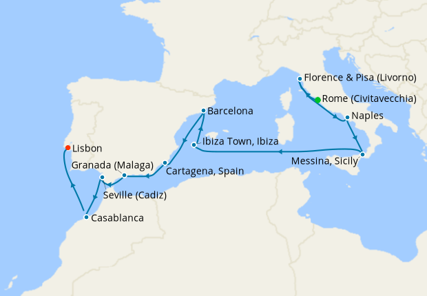 Cruise Itinerary Map