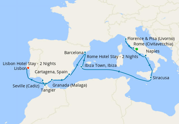 Cruise Itinerary Map