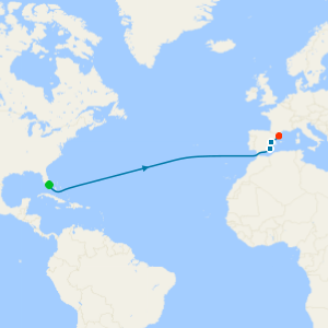 Transatlantic from Miami to Barcelona