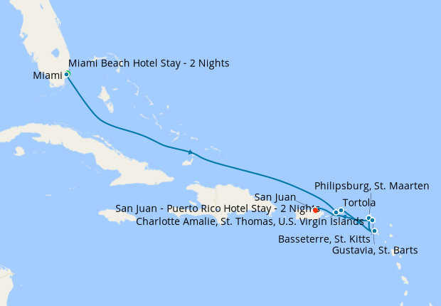 Map of the cruise map